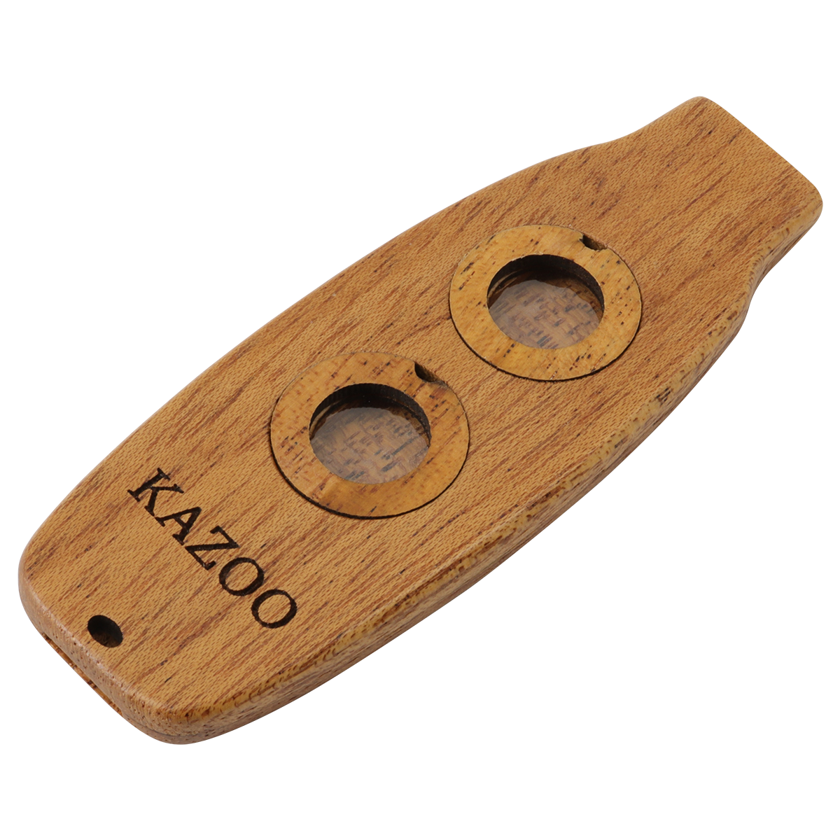 Dual Hole Kazoo Wood Kazoo Flute with Diaphragm for Guitars and Violins Performance