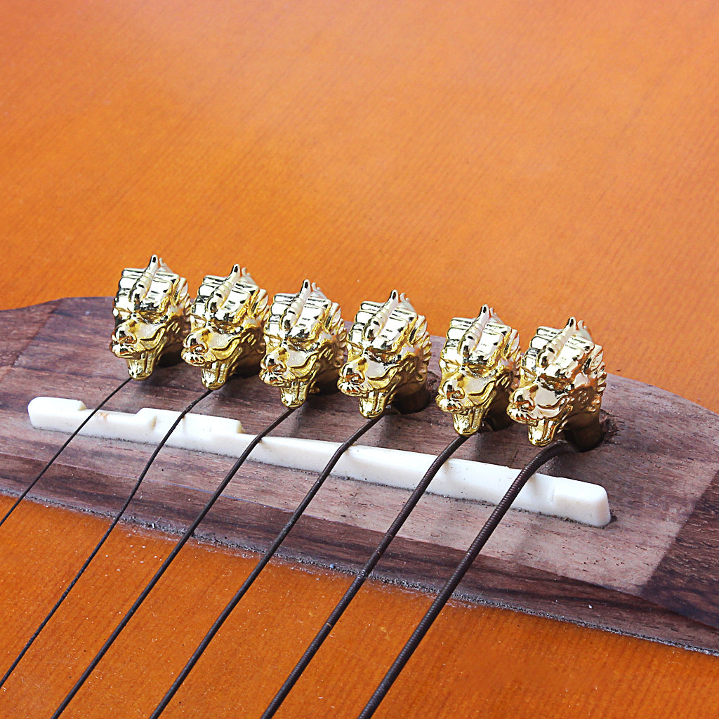 Set of 6 Acoustic Guitar/Mandolin Bridge Pins Replacement-Zinc Alloy