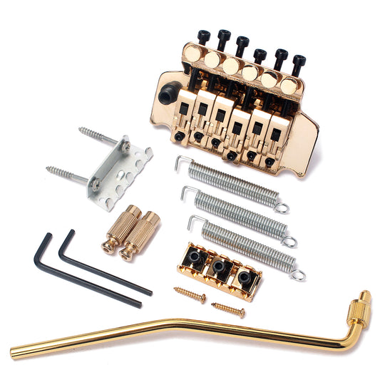 Gold/Black/Chrome Guitar Tremolo Bridge Double Locking System Left handed