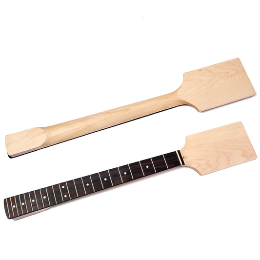 Unfinished Guitar Neck Maple Paddle Headstock 22 Fret for Electric Guitar Neck Replacement Black Dot