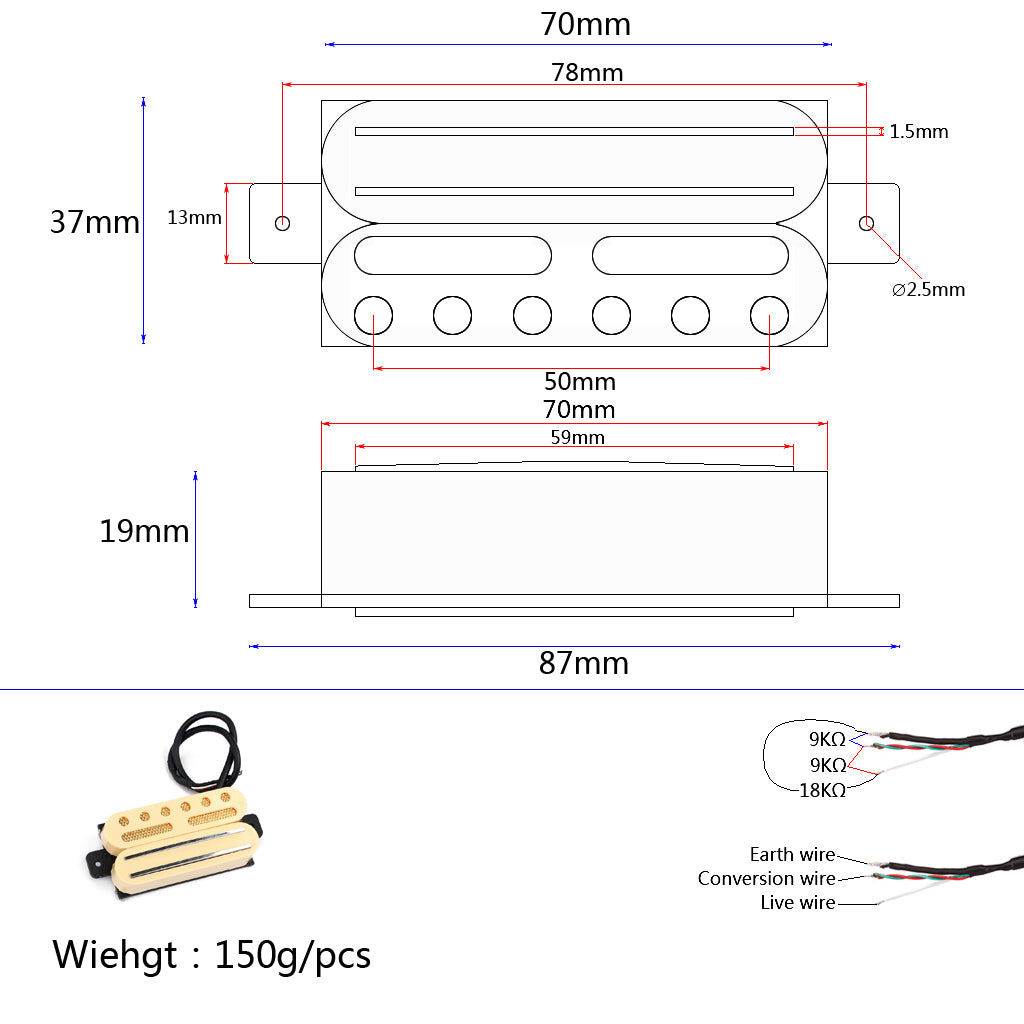 Triplebucker Triple Bucker Bridge Guitar Humbucker Pickup