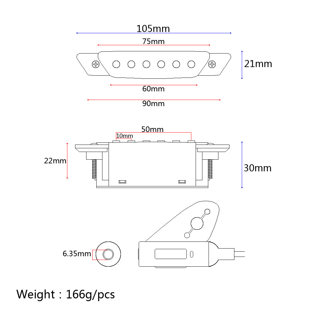 High Quality Magnetic Sound Hole EQ Equalizer Preamp Pickup for 39" to 42" Acoustic Folk Guitar