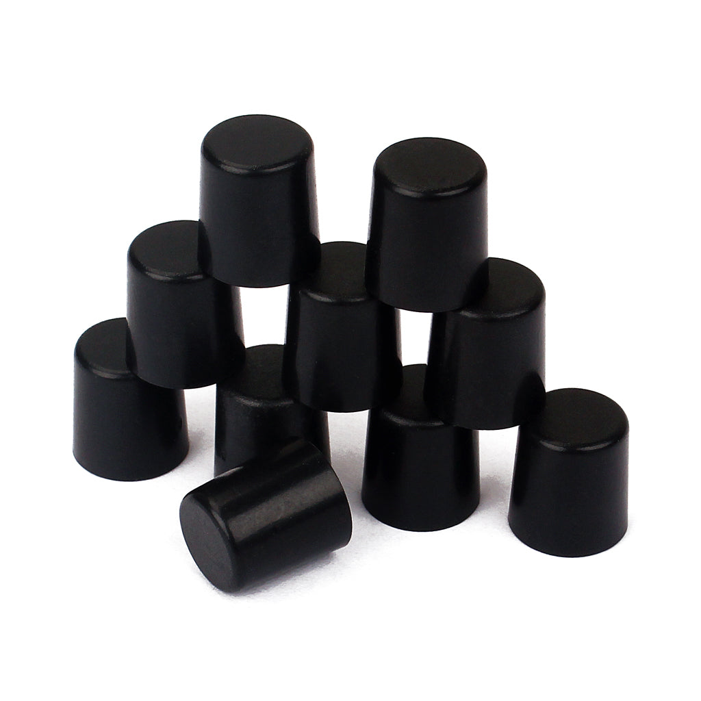 High quality 6mm Knurled Shaft Black Top Taper Volume Knob Cap for Potentiometer Pot