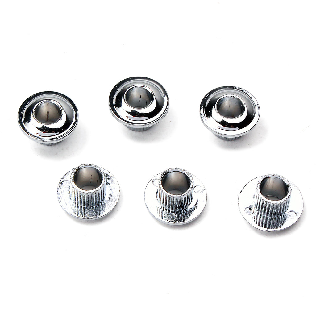 A Set 6 Pcs 3 Colors Opened Semiclosed Guitar Tuning Pegs Tuners Machine Heads Metal Ferrules Bushing and Mounting Screws