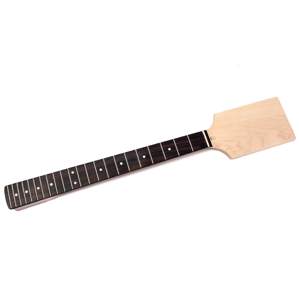 Unfinished Guitar Neck Maple Paddle Headstock 22 Fret for Electric Guitar Neck Replacement Black Dot