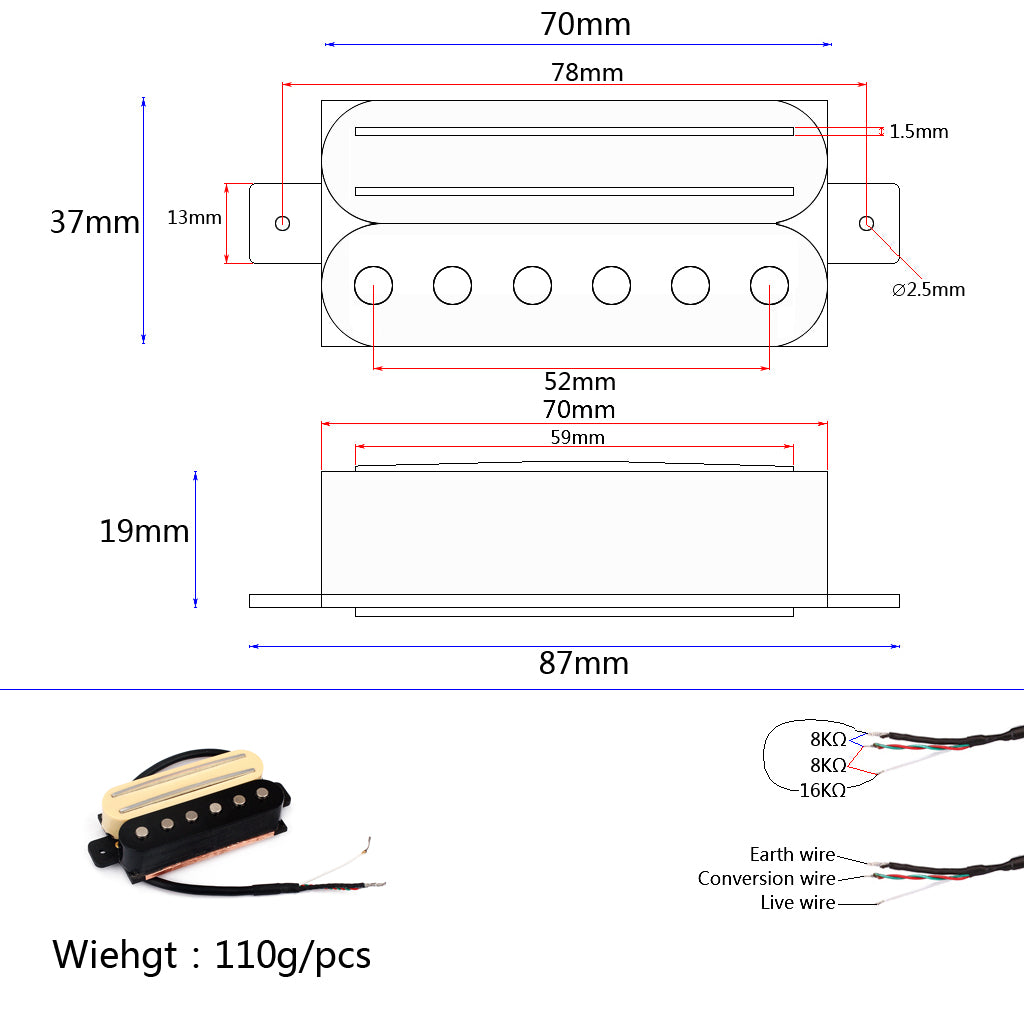 rail guitar bridge pickup  and single pickup