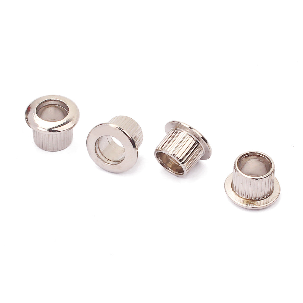 Chrome 8mm Metal Vintage Guitar Tuner Conversion Bushings Adapter Ferrules