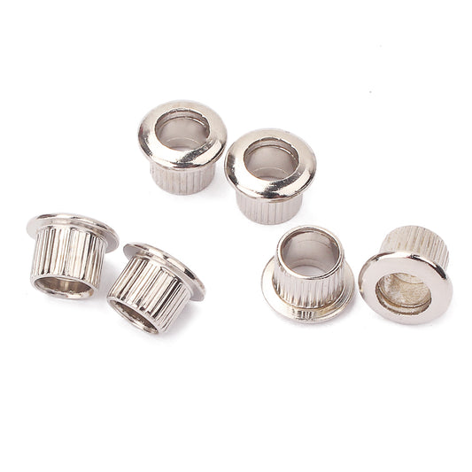 Chrome 8mm Metal Vintage Guitar Tuner Conversion Bushings Adapter Ferrules