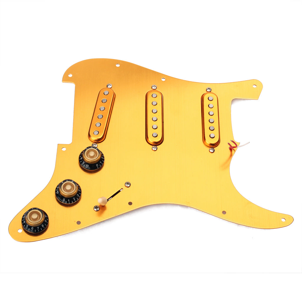 Prewired-Loaded metal SSS Pickguard Alnico V Pickups for Strat Guitar