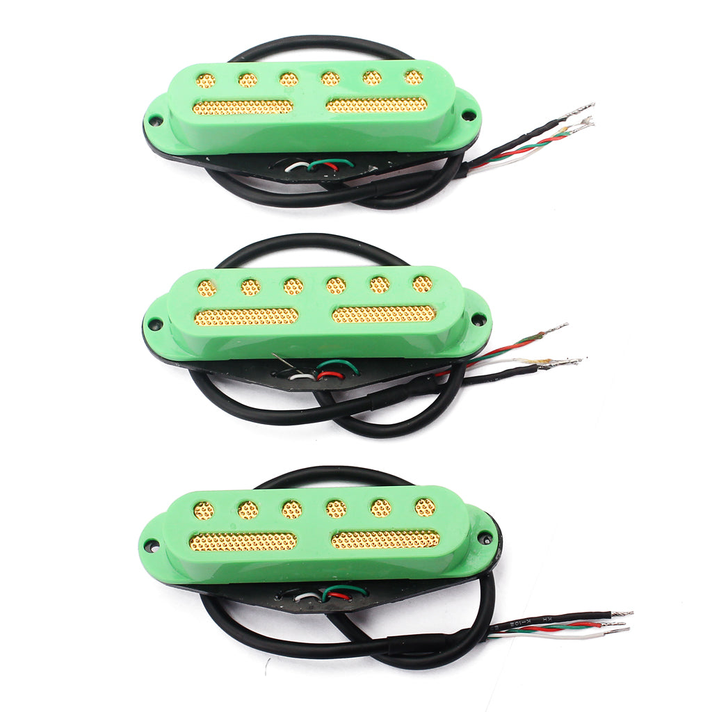 SSS Standard Single Coil Pickup Set ,White/Black/CREAM/Red/green