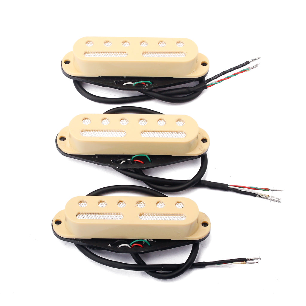 SSS Standard Single Coil Pickup Set ,White/Black/CREAM/Red/green