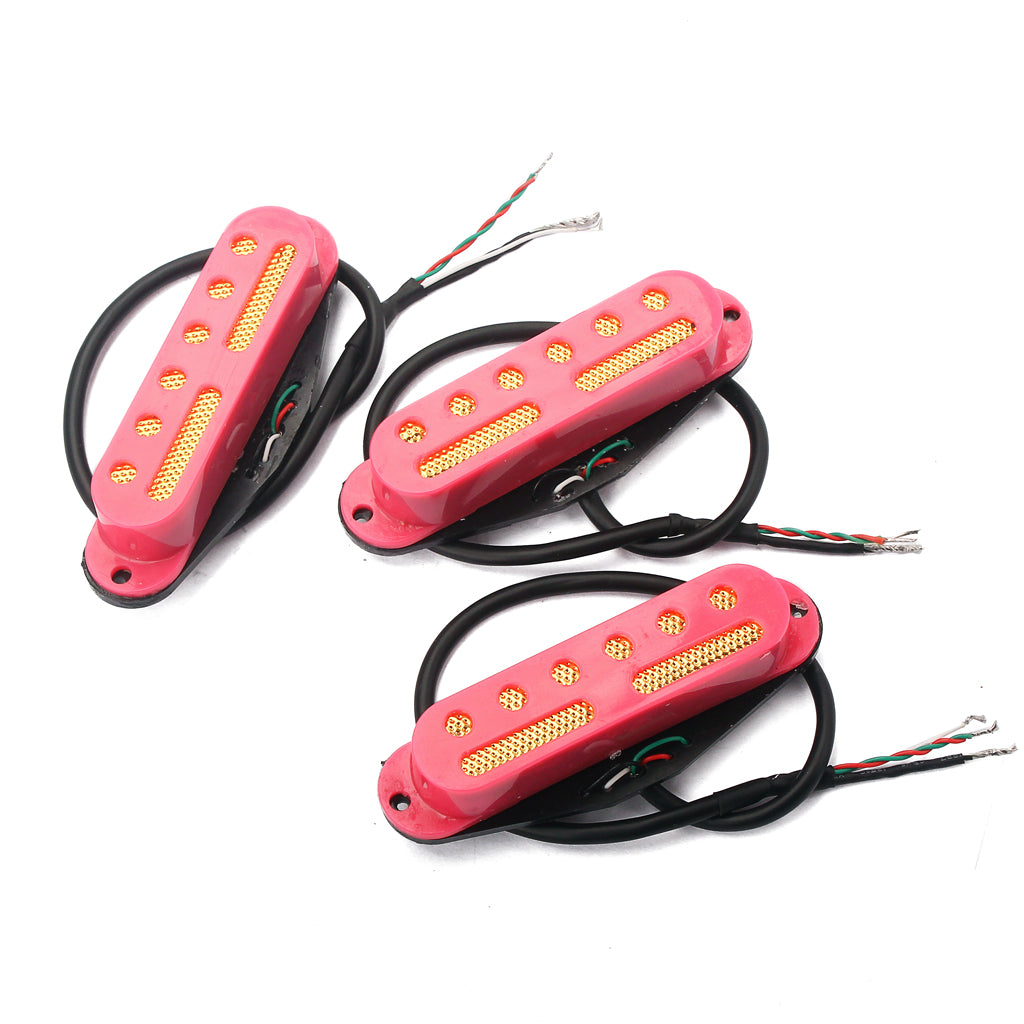 SSS Standard Single Coil Pickup Set ,White/Black/CREAM/Red/green