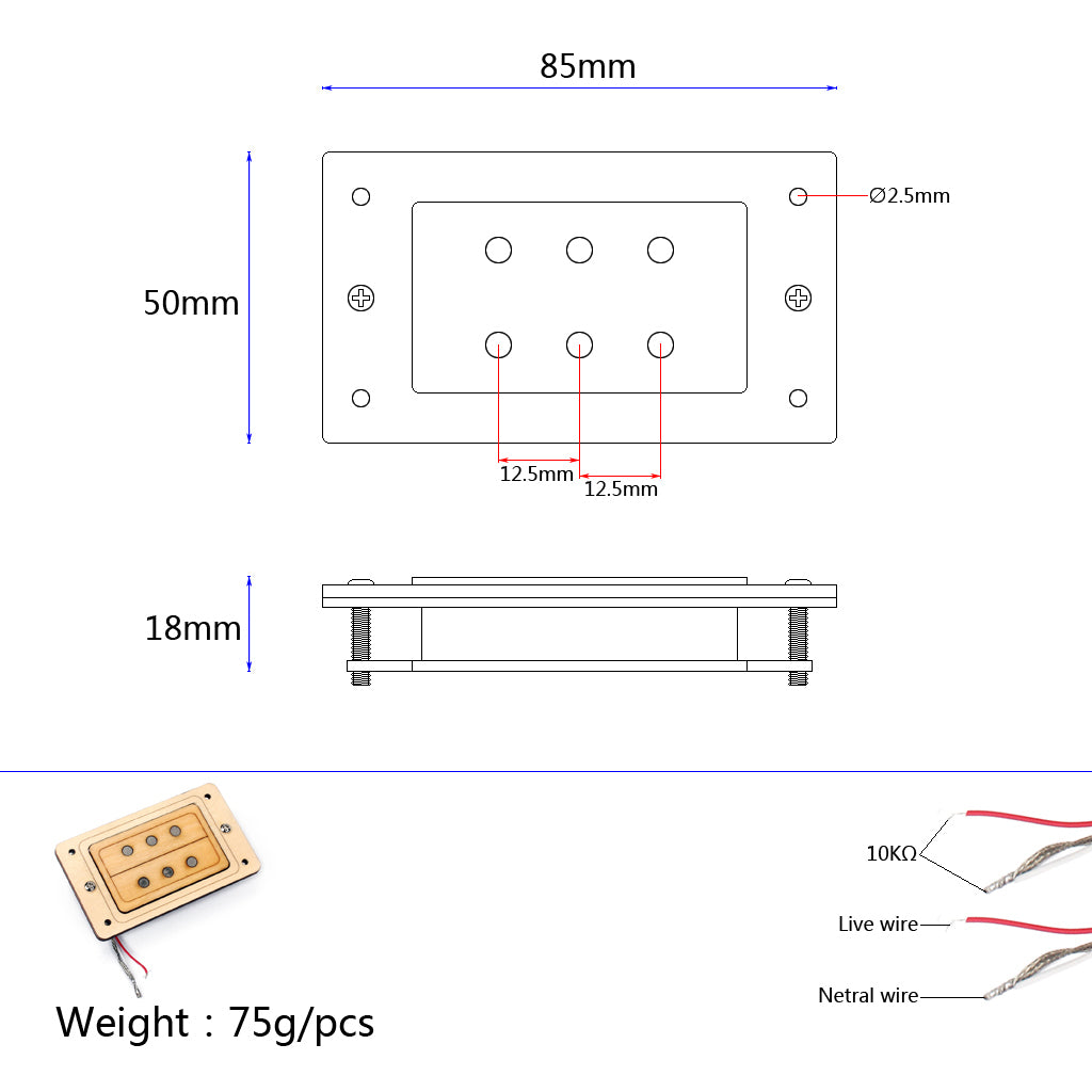 Micheal maple 3 and 4 string double pickup