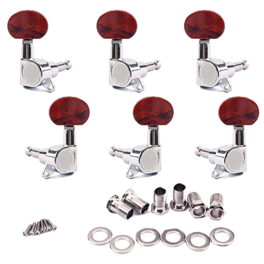 Chrome 3R3L Guitar String Tuning Pegs Tuners Machine Heads Tuners