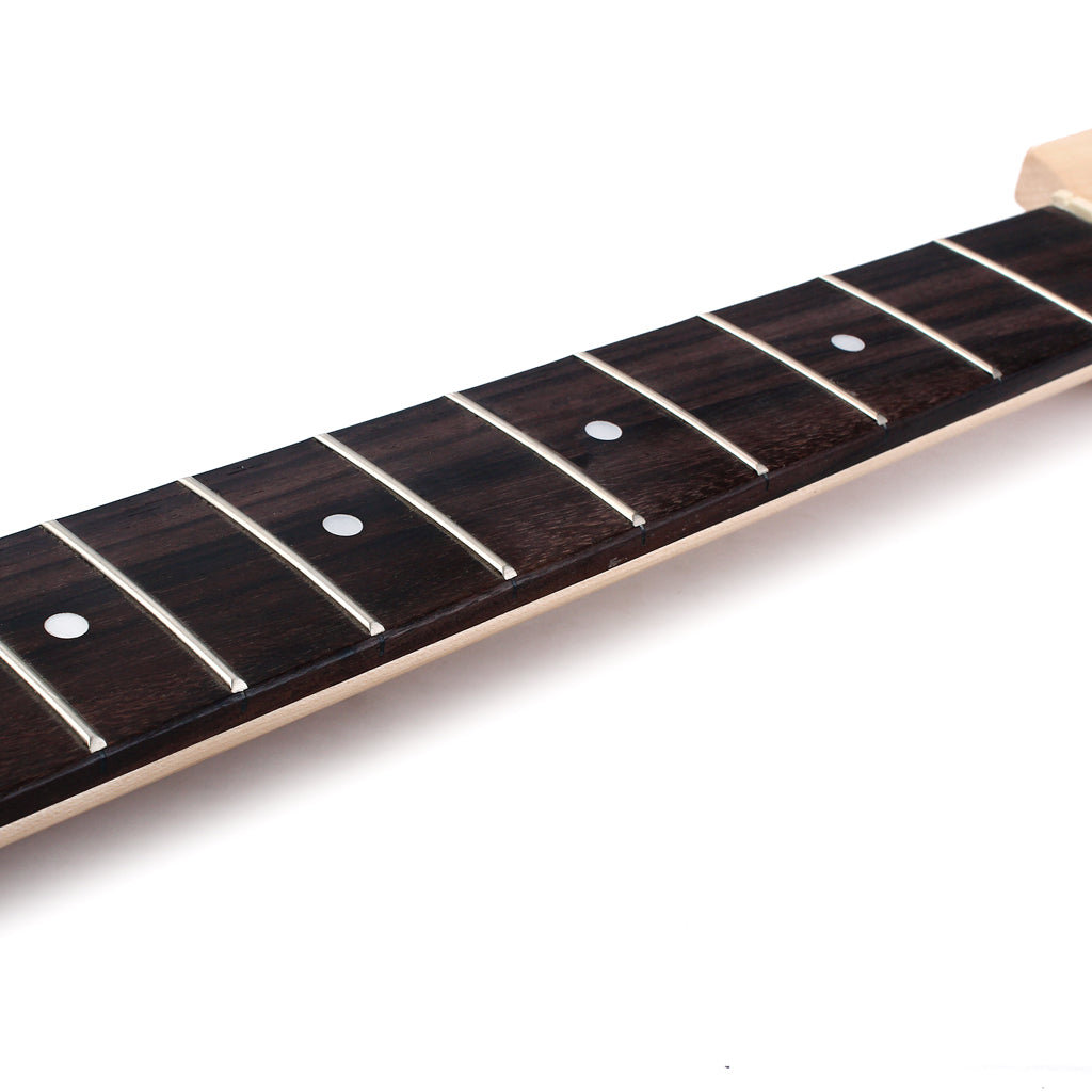 Unfinished Guitar Neck Maple Paddle Headstock 22 Fret for Electric Guitar Neck Replacement Black Dot