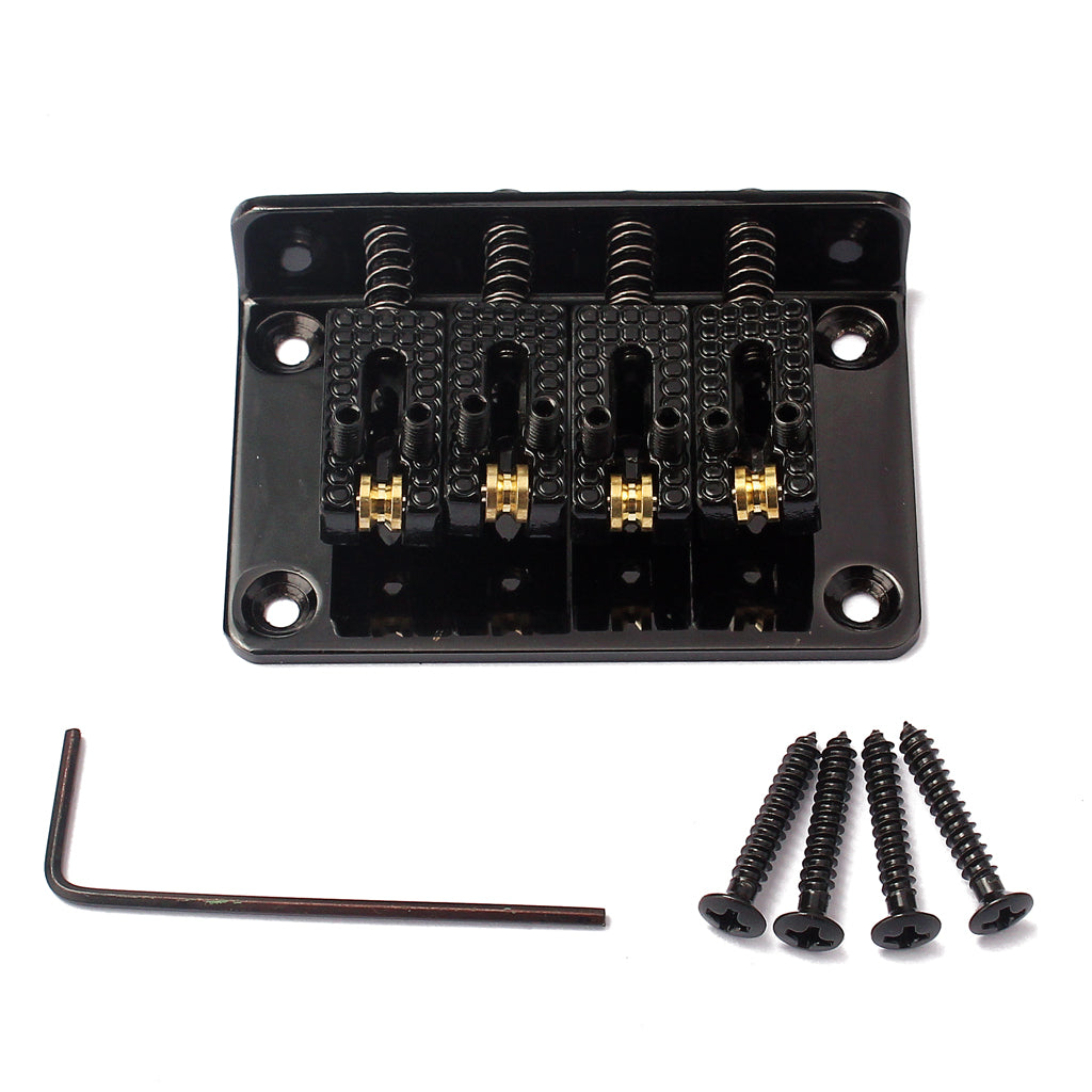 4 String Bridge For Cigar Box Guitar Or Electric Ukulele Chrome/Black/Gold