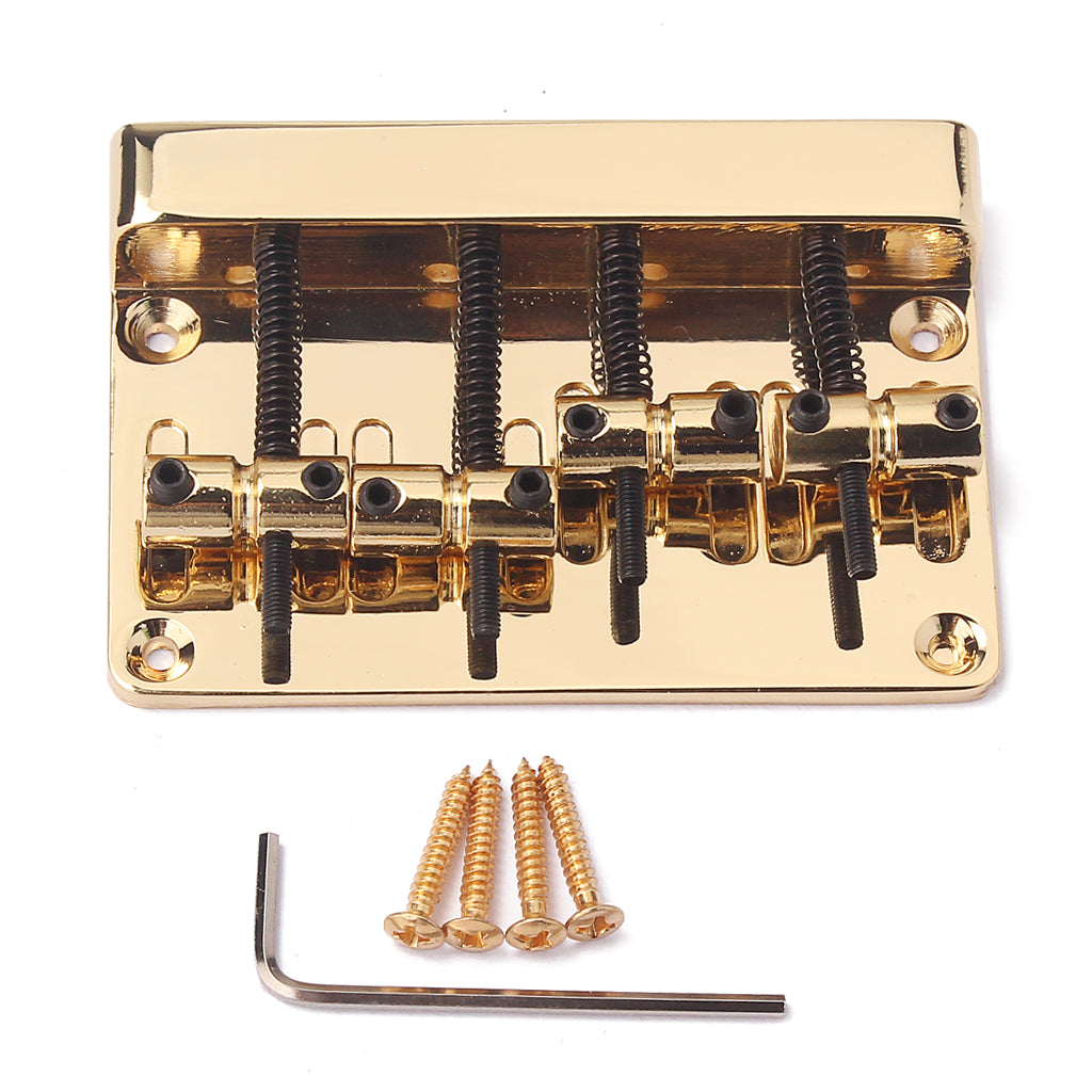 Black/Gold/Chrome 4 String Vintage Bass Bridge For Electric Bass Guitar