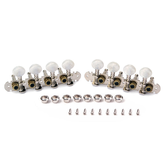 Mandolin Guitar Machine Heads 4L+4R Mica Color Round Button Tuner