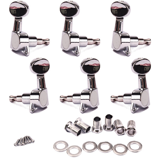 Electric Acoustic Guitar String Tuning Pegs Keys Tuners Machine Heads Chrome/Gold 3L3R