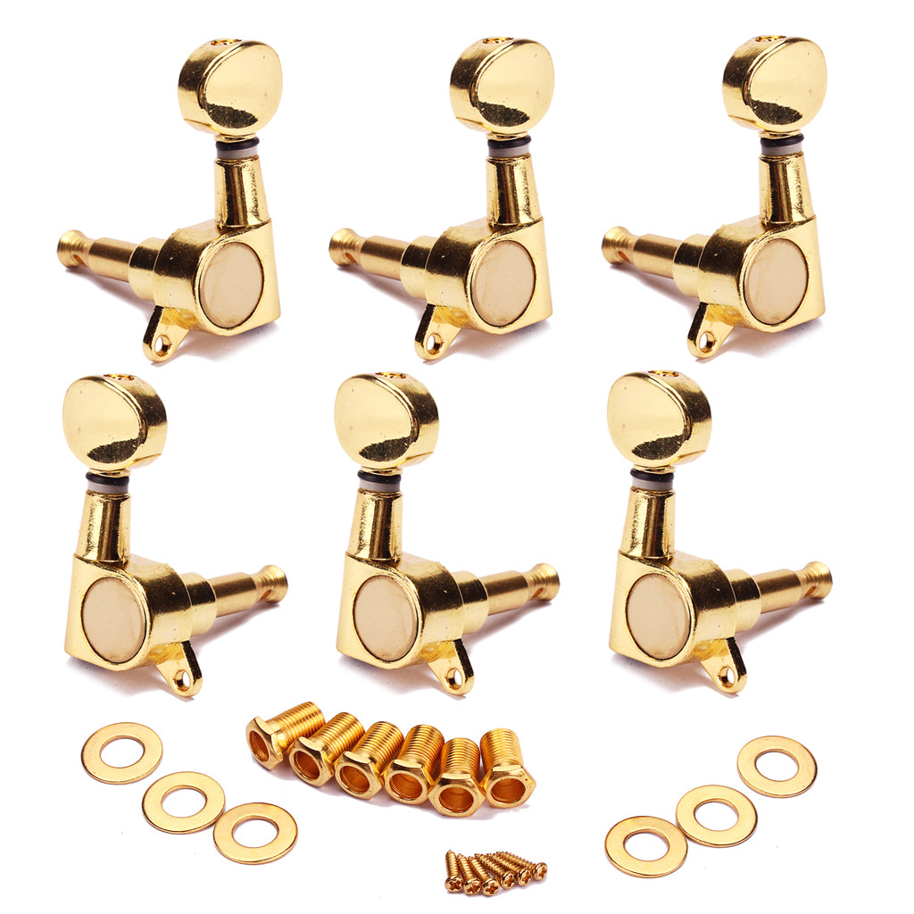 Electric Acoustic Guitar String Tuning Pegs Keys Tuners Machine Heads Chrome/Gold 3L3R