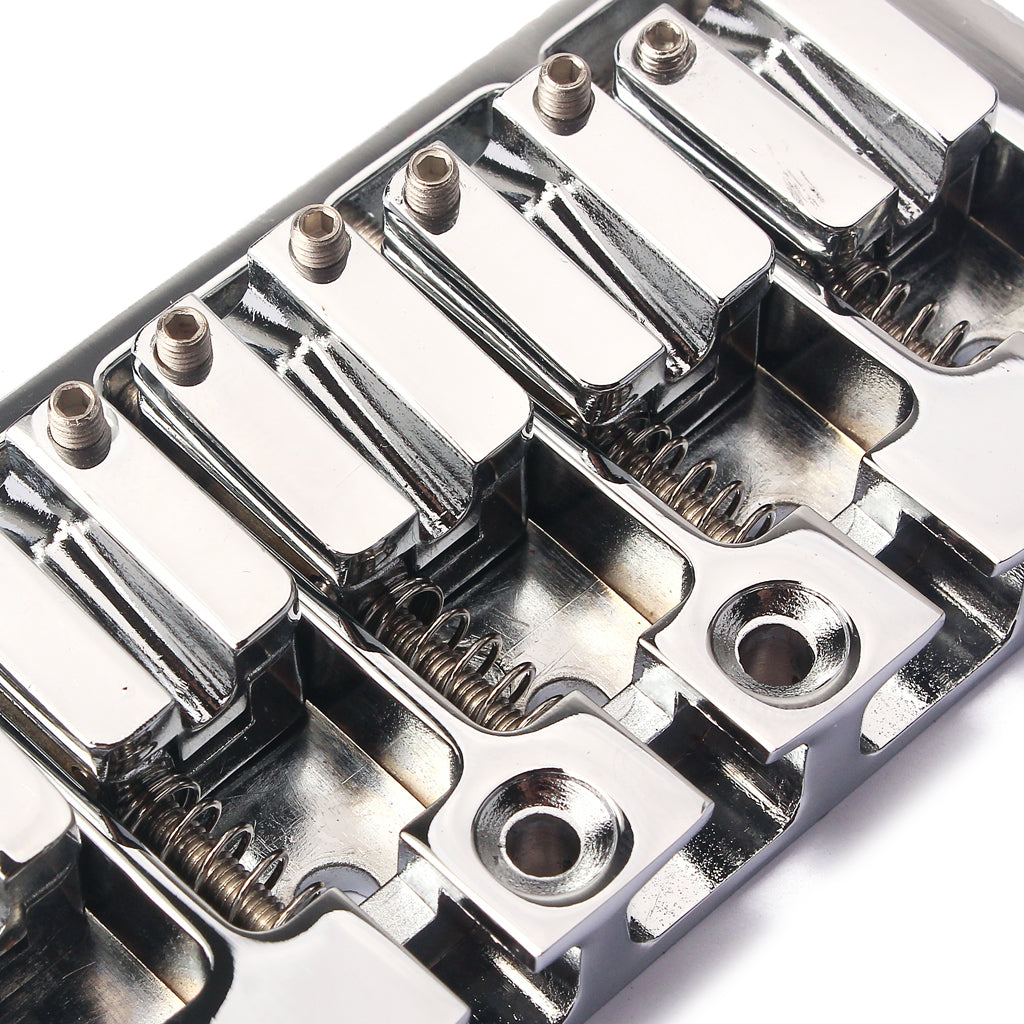 Bass Bridge Chrome 5&6 String Fixed Bridge for Electric Bass Guitar Parts Accessories