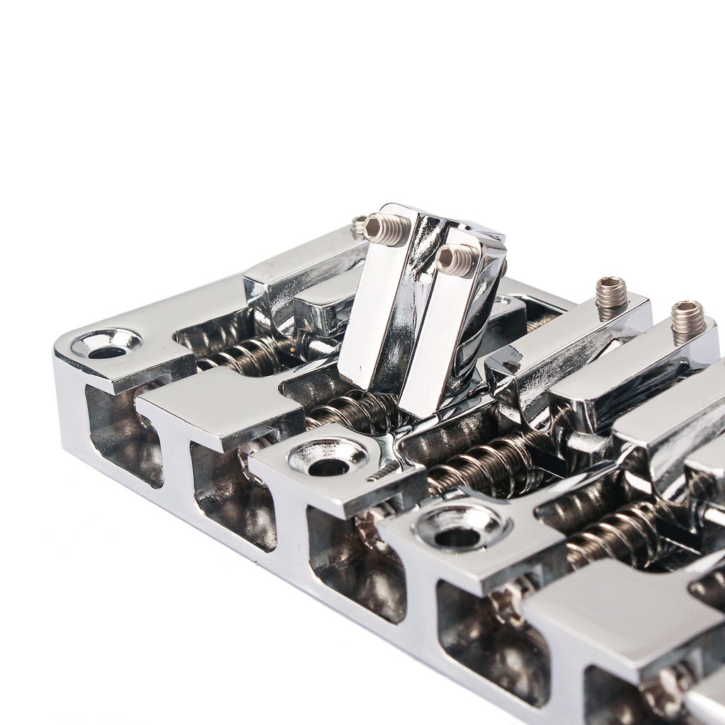 Bass Bridge Chrome 5&6 String Fixed Bridge for Electric Bass Guitar Parts Accessories