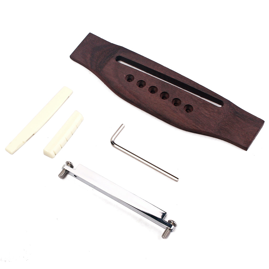 Adjustable 6 string Rosewood Acoustic Guitar Bridge