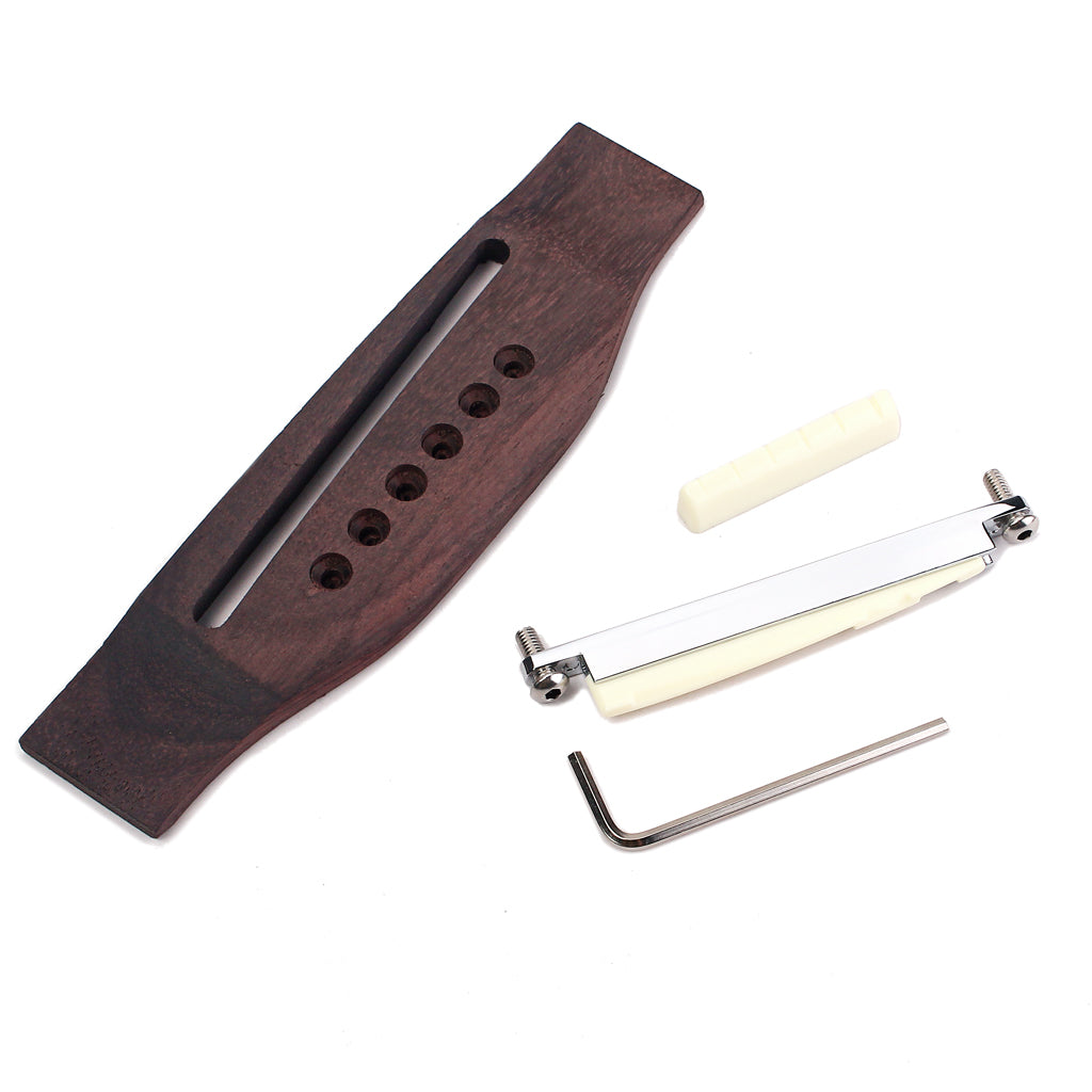 Adjustable 6 string Rosewood Acoustic Guitar Bridge