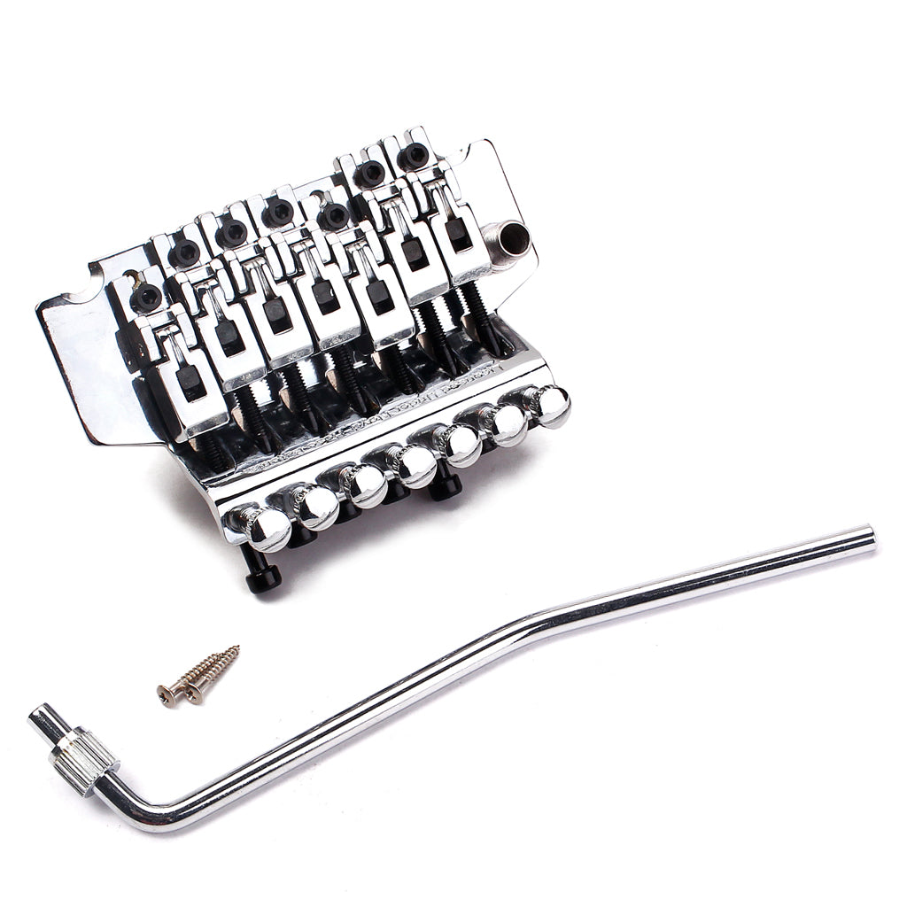 Professional Guitar Tremolo Bridge Parts Double Locking System Silver/Black