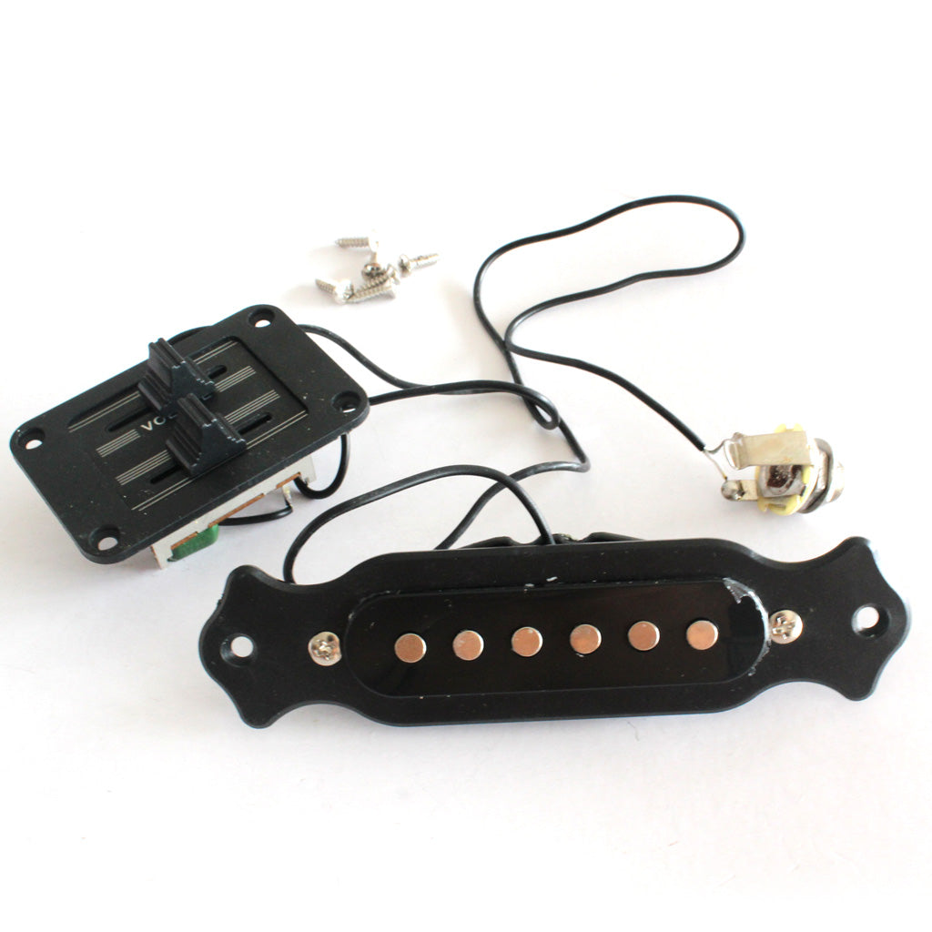 Black Adjustable Single Coil Magnetic w/ Push-pull switch guitar pickup set