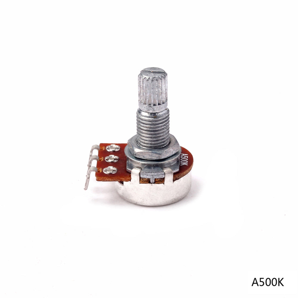 10pcs mini Long Split Shaft Guitar Potentiometer Pots A250K /B250K/ A500K /B500K Potentiometers Choose for ELectric Guitar Parts