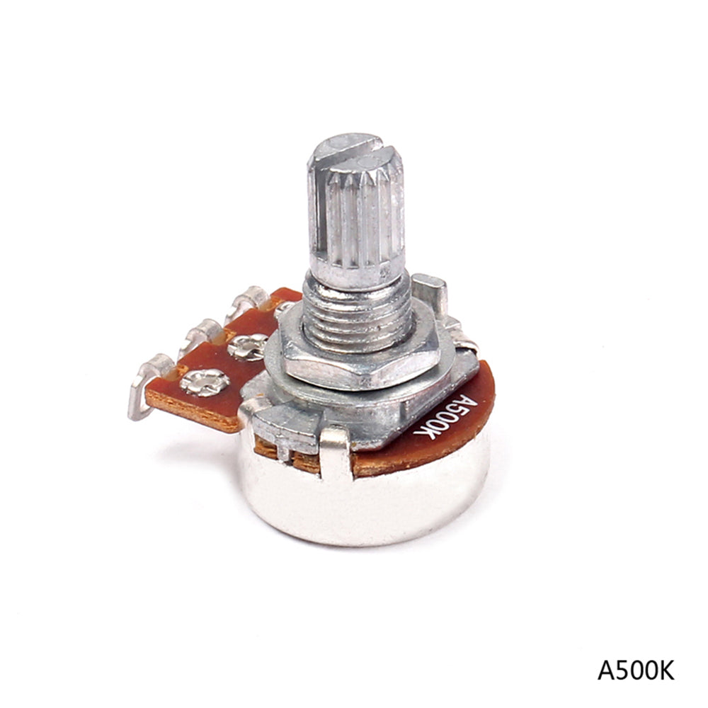 10PCS mini A250K B250K A500K   15mm Shaft Guitar Pots Short Shaft Potentiometer  Guitar Audio Tone Switch