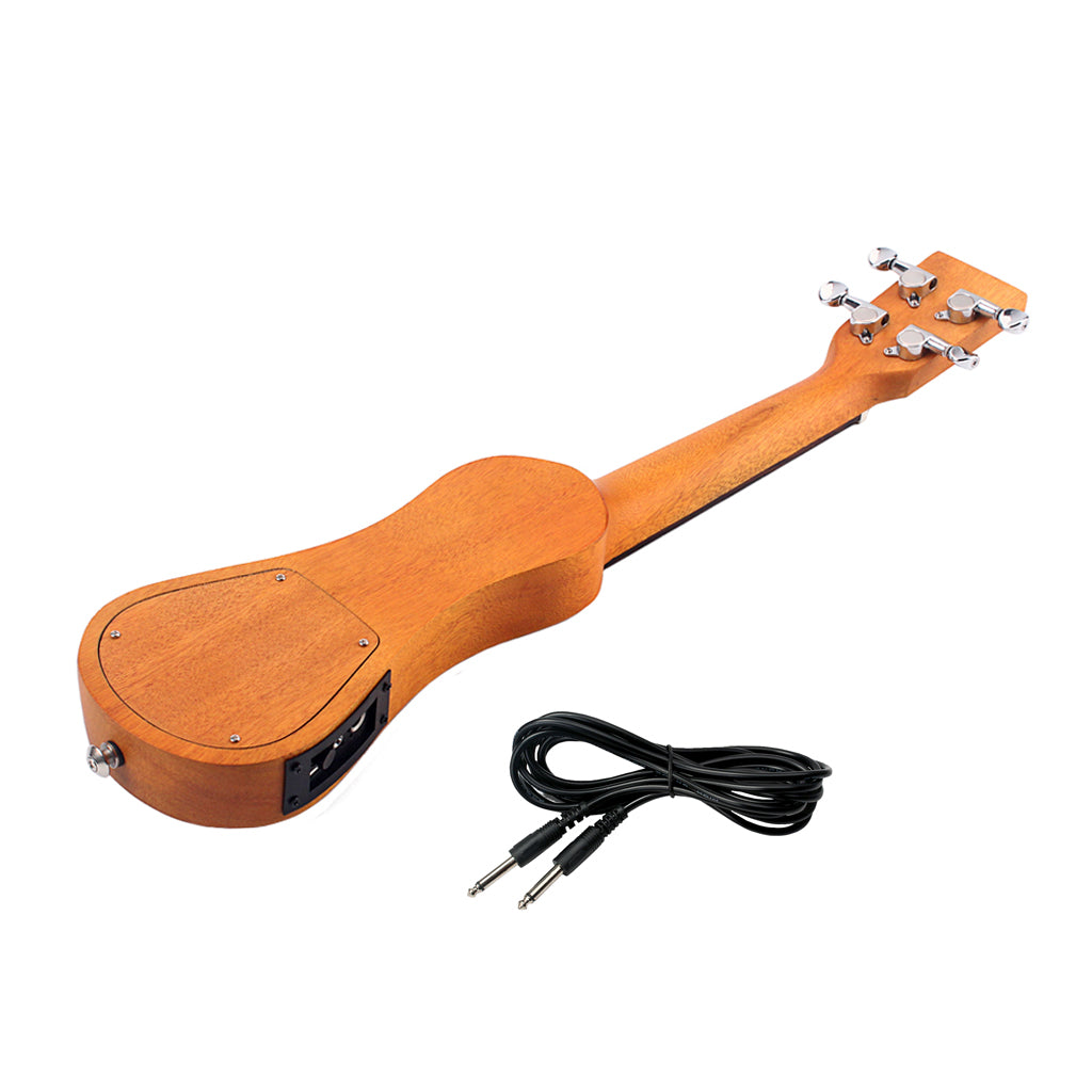 21 inch Electric Ukulele Solid Wood Creative Peanut Shell Mahogany Peanut Shaped UKE Ukelele