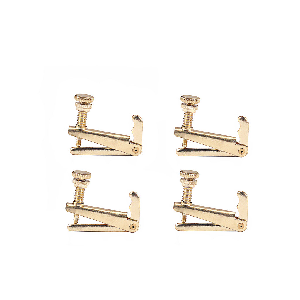 4pcs Copper Nickel Alloy  Violin Fine Tuners Spinner String Adjuster Violin Tune Parts Accessories For 3/4 or 4/4