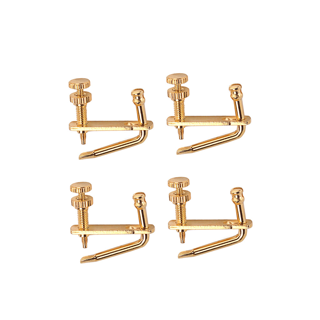 4pcs Copper Nickel Alloy  Violin Fine Tuners Spinner String Adjuster Violin Tune Parts Accessories For 3/4 or 4/4