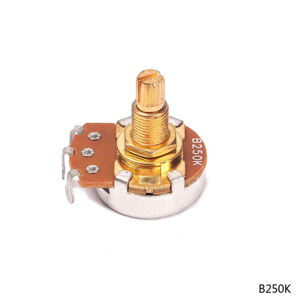 A/B 250k POTS Guitar Large Potentiometer Long Shaft Volume and Tone Controls,Gold