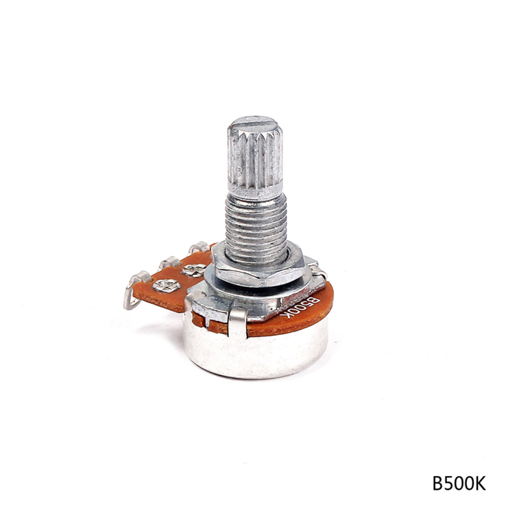 10pcs mini Long Split Shaft Guitar Potentiometer Pots A250K /B250K/ A500K /B500K Potentiometers Choose for ELectric Guitar Parts