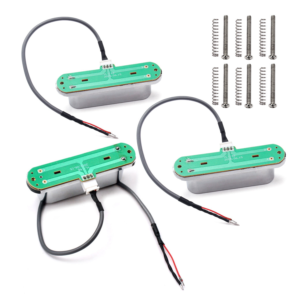 3pcs 48/50/52mm Passive Magnetic Dual-Coil Sound Hole Pickup for Fender ST Style Electric Guitar