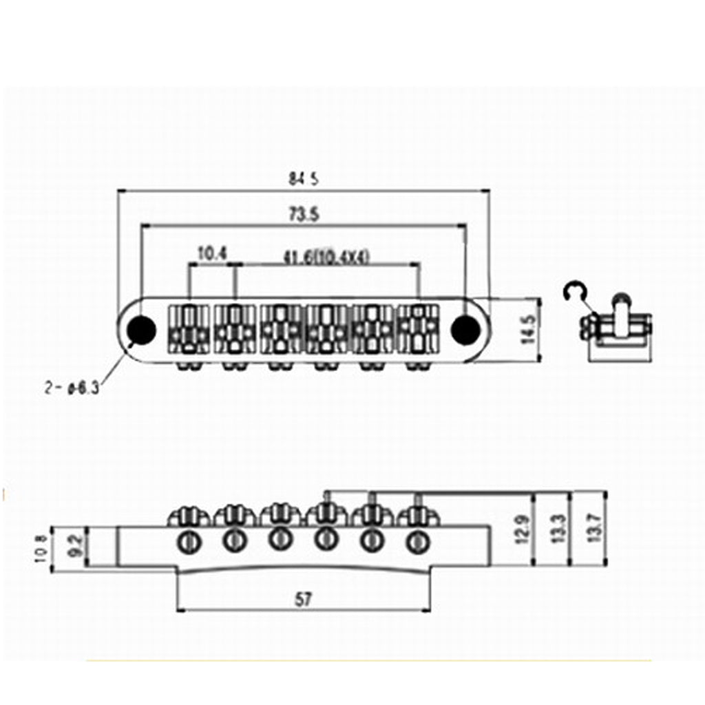 Tune-O-Matic Roller Saddle Guitar Bridge For LP SG 6 String Guitars Electric Guitar Made in Korea