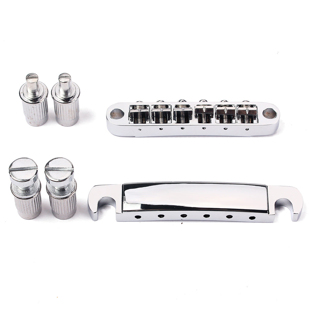 Guitar Bridge Locking Tune-O-Matic TOM Bridge and Tailpiece Set for LP Electric Guitar