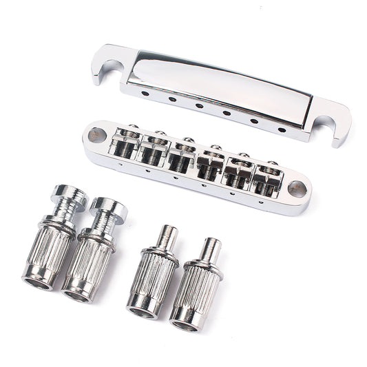 Guitar Bridge Locking Tune-O-Matic TOM Bridge and Tailpiece Set for LP Electric Guitar