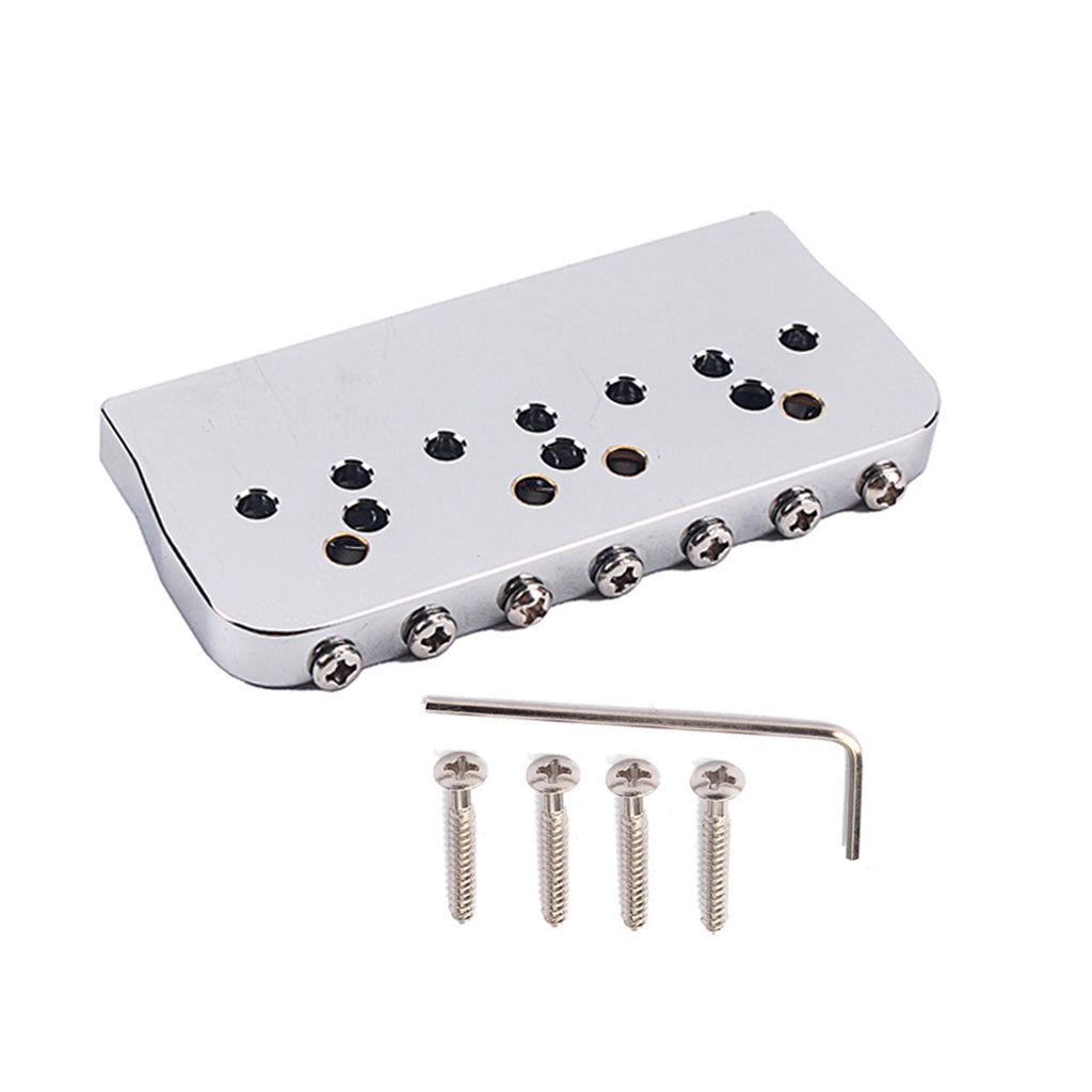 7 String BRASS  Chrome Saddle Bridge Strain Plate Bridge