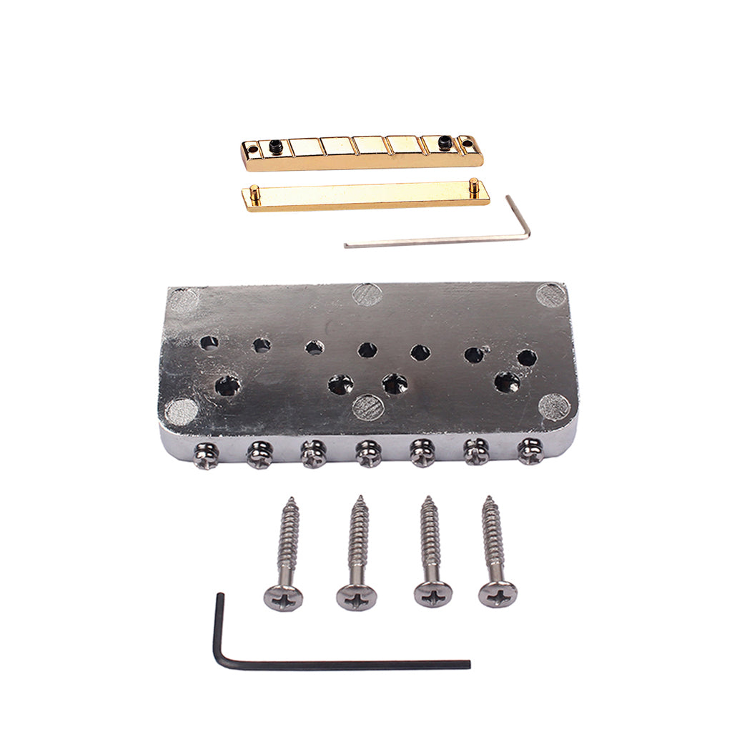 7 String Saddle Strings Guitar Bridge and Brass Nut Set