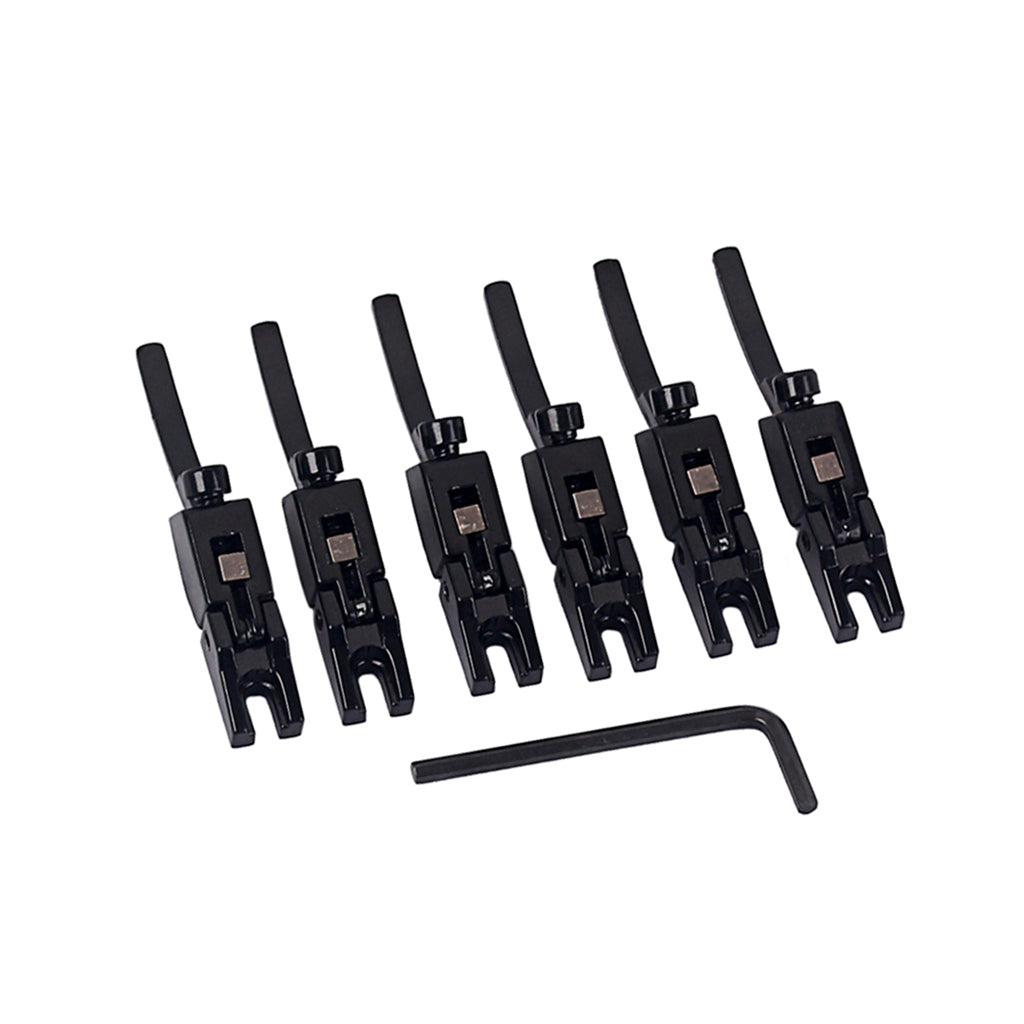 6 Pcs Guitar Bridge String Saddles Tremolo Bridge Locked String Saddle For Electric Guitar Parts Accessories