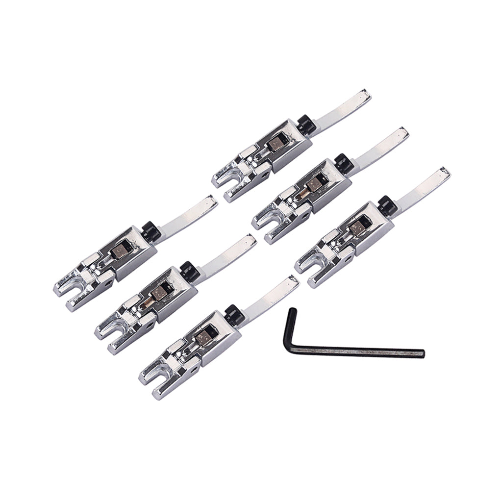 6 Pcs Guitar Bridge String Saddles Tremolo Bridge Locked String Saddle For Electric Guitar Parts Accessories