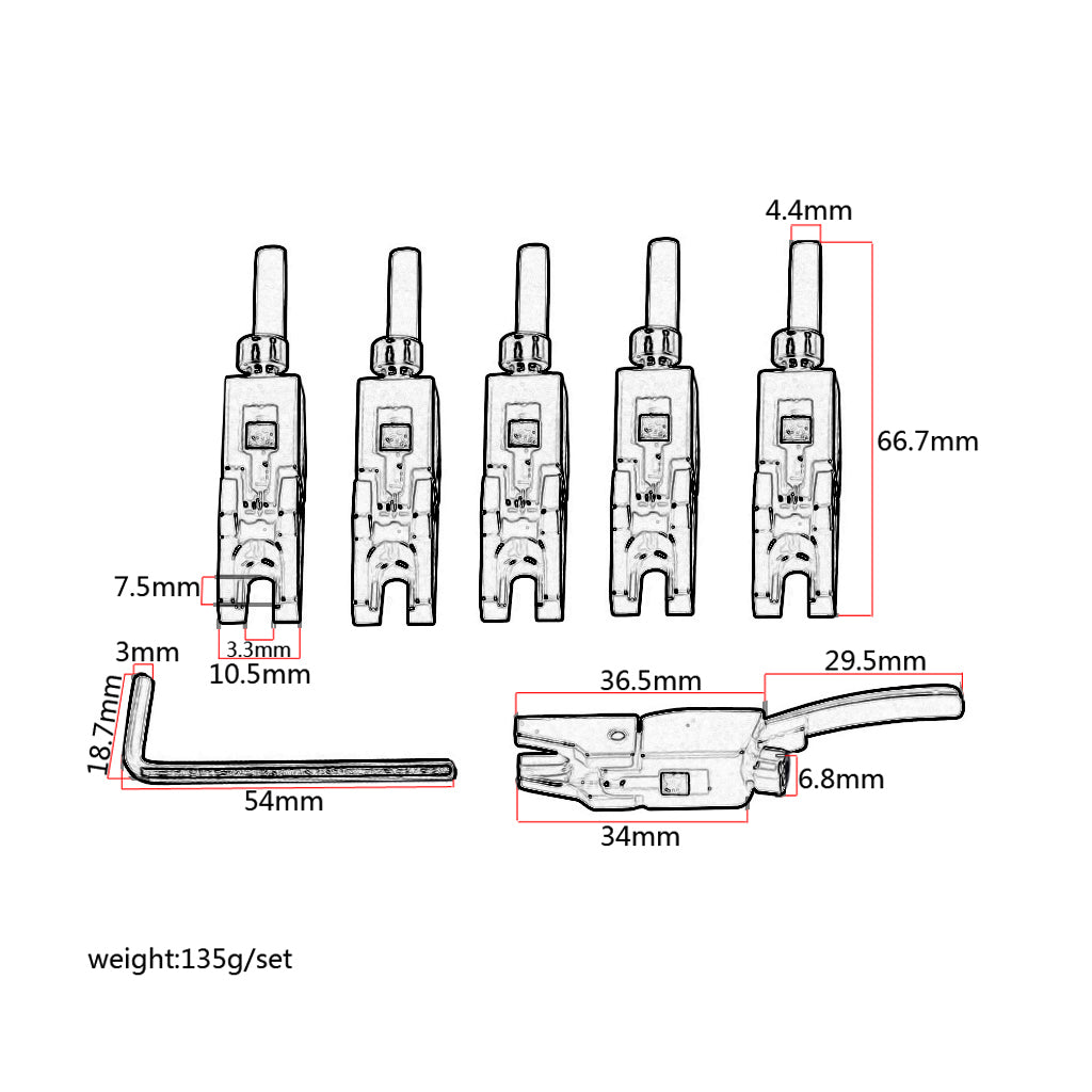 6 Pcs Guitar Bridge String Saddles Tremolo Bridge Locked String Saddle For Electric Guitar Parts Accessories