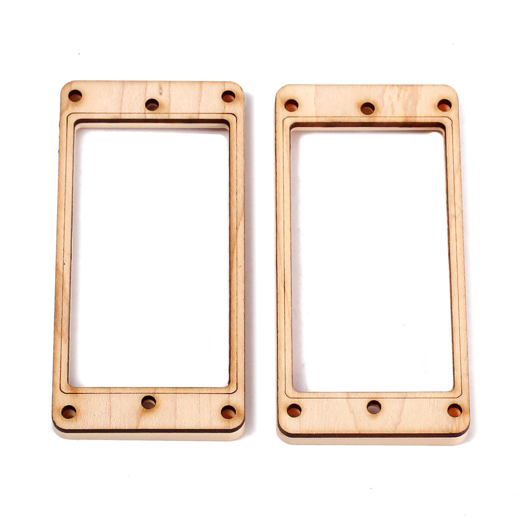 Pickup mounting ring curved bottom, frame, Maple set of 2 neck and bridge for LP