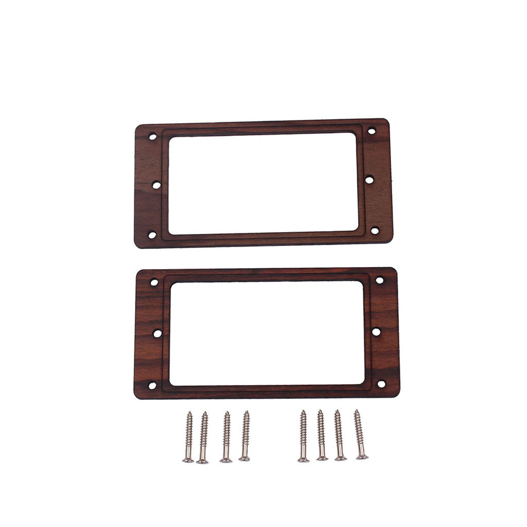 Pickup mounting ring curved bottom, frame, Maple set of 2 neck and bridge for LP