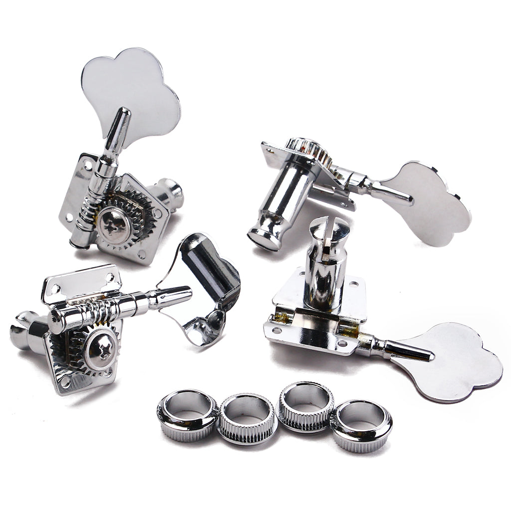 Chrome/Black/Gold Bass Guitar 4R Machine Heads Knobs Tuners Tuning Pegs