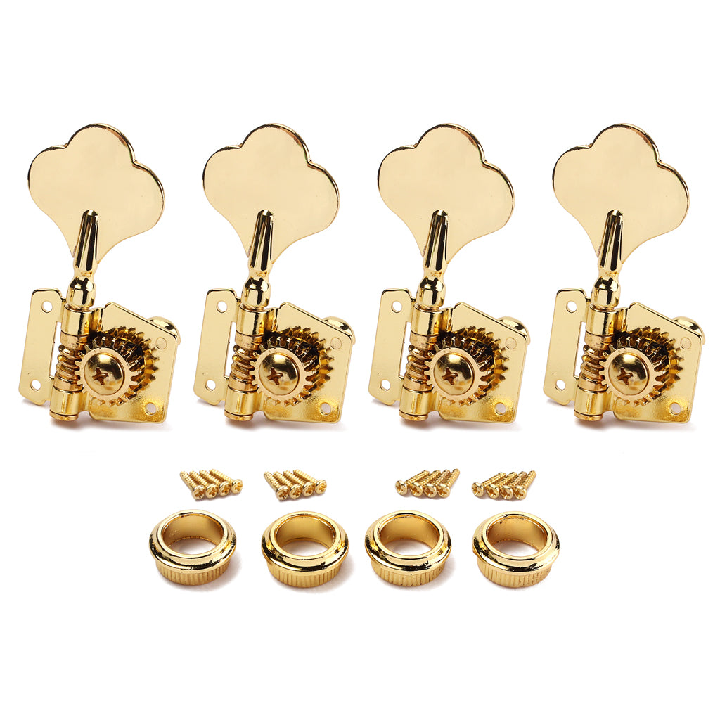 Chrome/Black/Gold Bass Guitar 4R Machine Heads Knobs Tuners Tuning Pegs